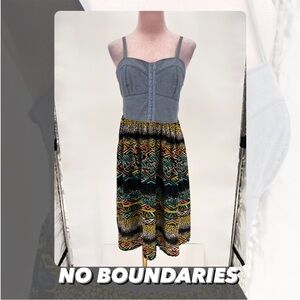 EUC No Boundaries Chambray Bustier Dress